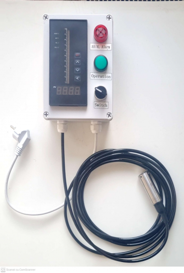 Senzor submersibil de nivel al apei cu sondă inox | Control rezervor + alarmă nivel