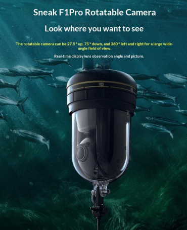 Dronă subacvatică profesională Full HD 1080P + GPS, autonomie 6h, ideal pescuit și explorare