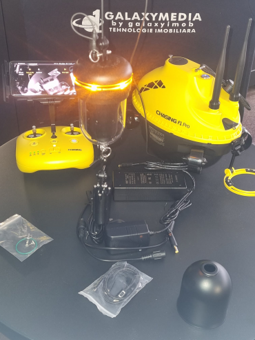 Dronă subacvatică profesională Full HD 1080P + GPS, autonomie 6h, ideal pescuit și explorare