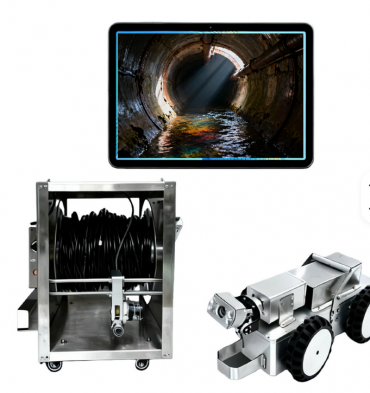 Robot Profesional Inspecție Conducte 260 mm – CCTV PAN/TILT, Cablu 200 m