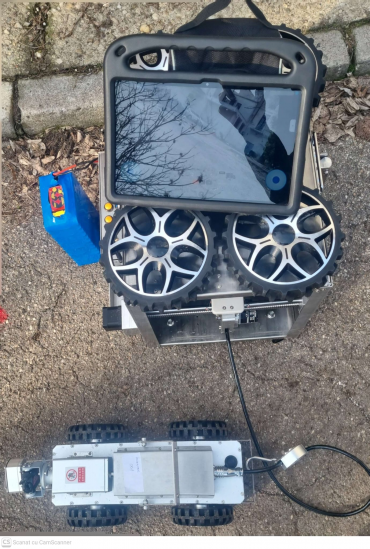 Robot Profesional Inspecție Conducte 260 mm – CCTV PAN/TILT, Cablu 200 m