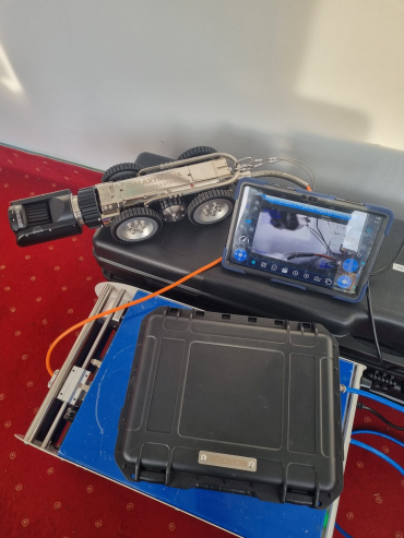 Robot Profesional Inspectie Conducte CCTV 150 m + Raport Panta, Limba Română